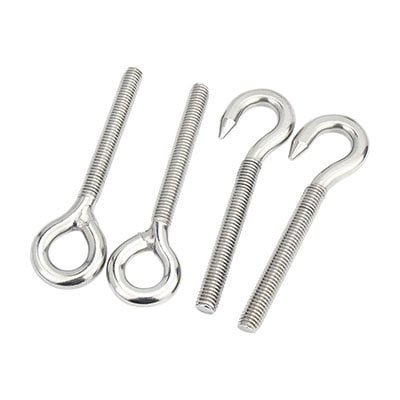 FEILIZ Assorted Screw Eyes – Steel Eyelet Pins for Wood & Wall Mounting