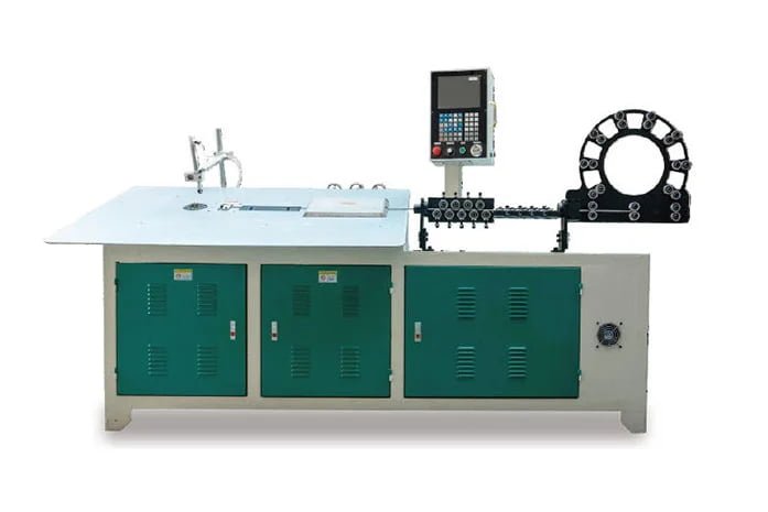 FEILIZ Wire Bending Machine with Finished Wire Components – Batch Production Ready