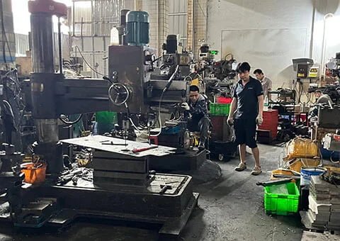 Machine assembly workshop floor